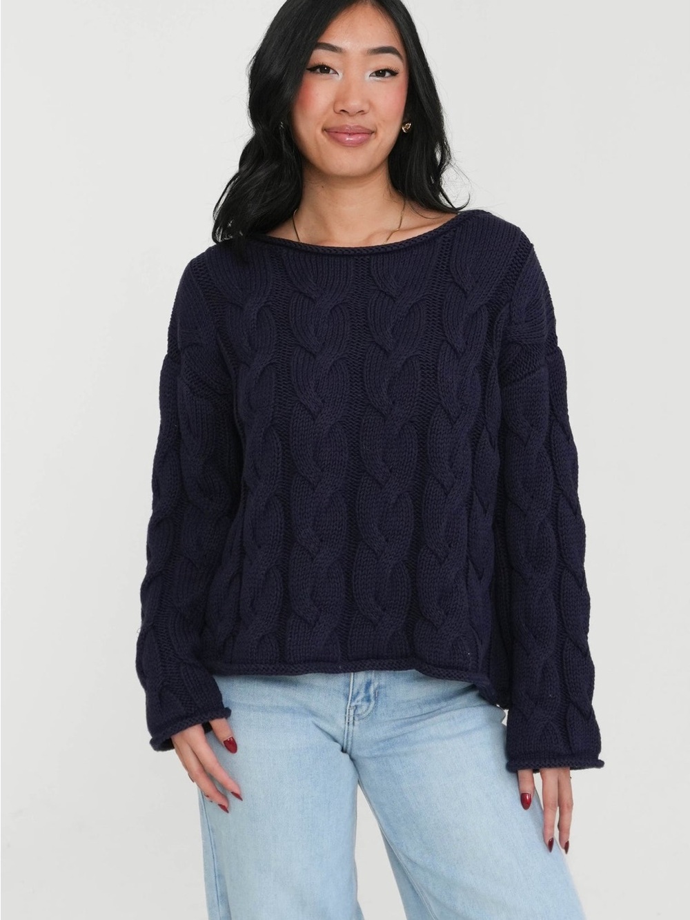 Grey Bandit Better Days Sweater in Navy
